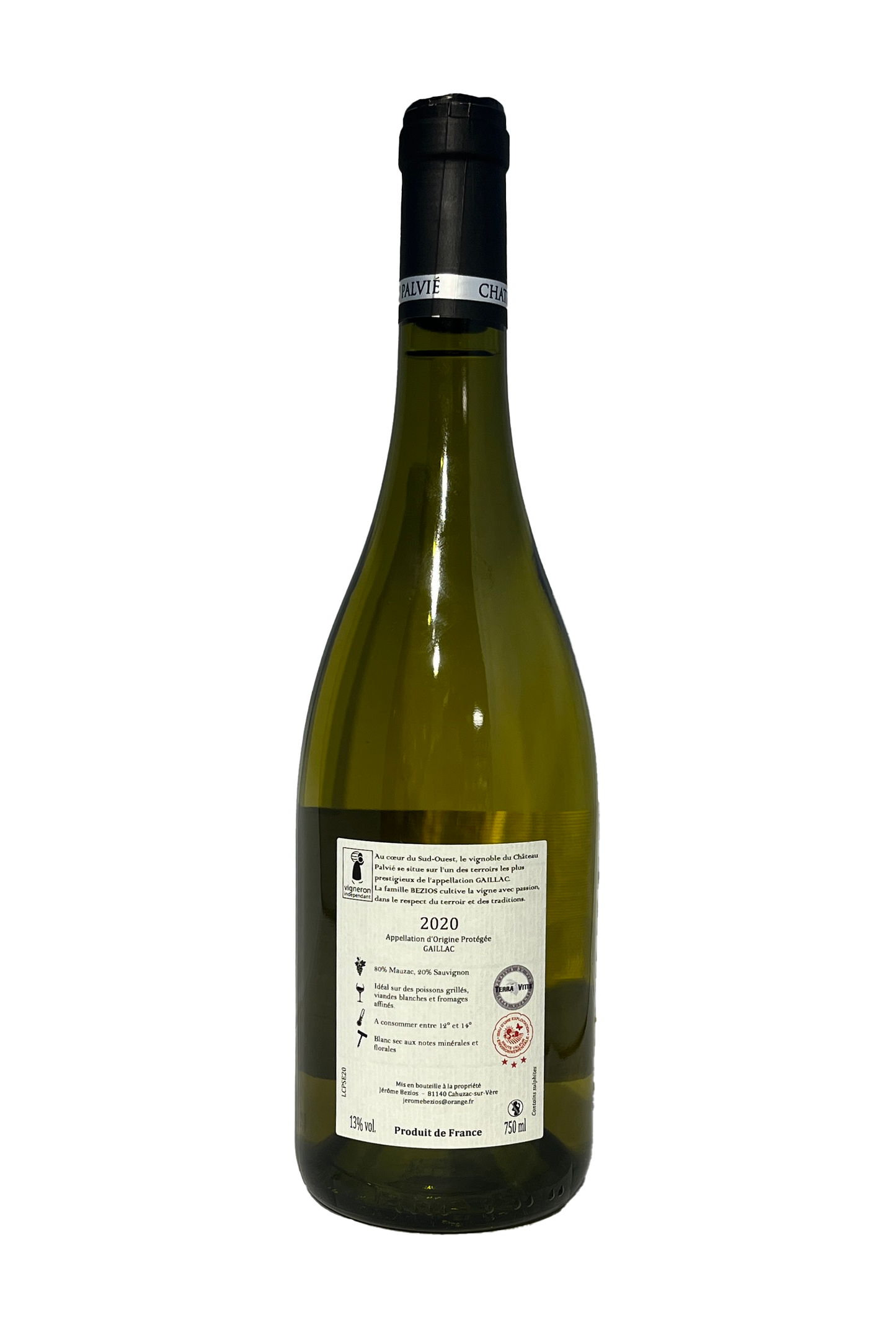 Chateau Palvié Gaillac blanc AOC 2022