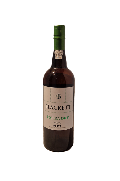 Blackett Extra Dry White Port flaske med frontetiket