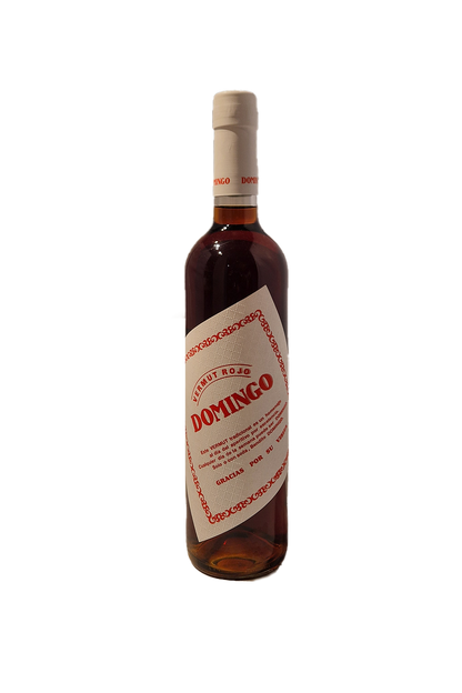 Vermouth Domingo Rojo flaske front etiket Danmark