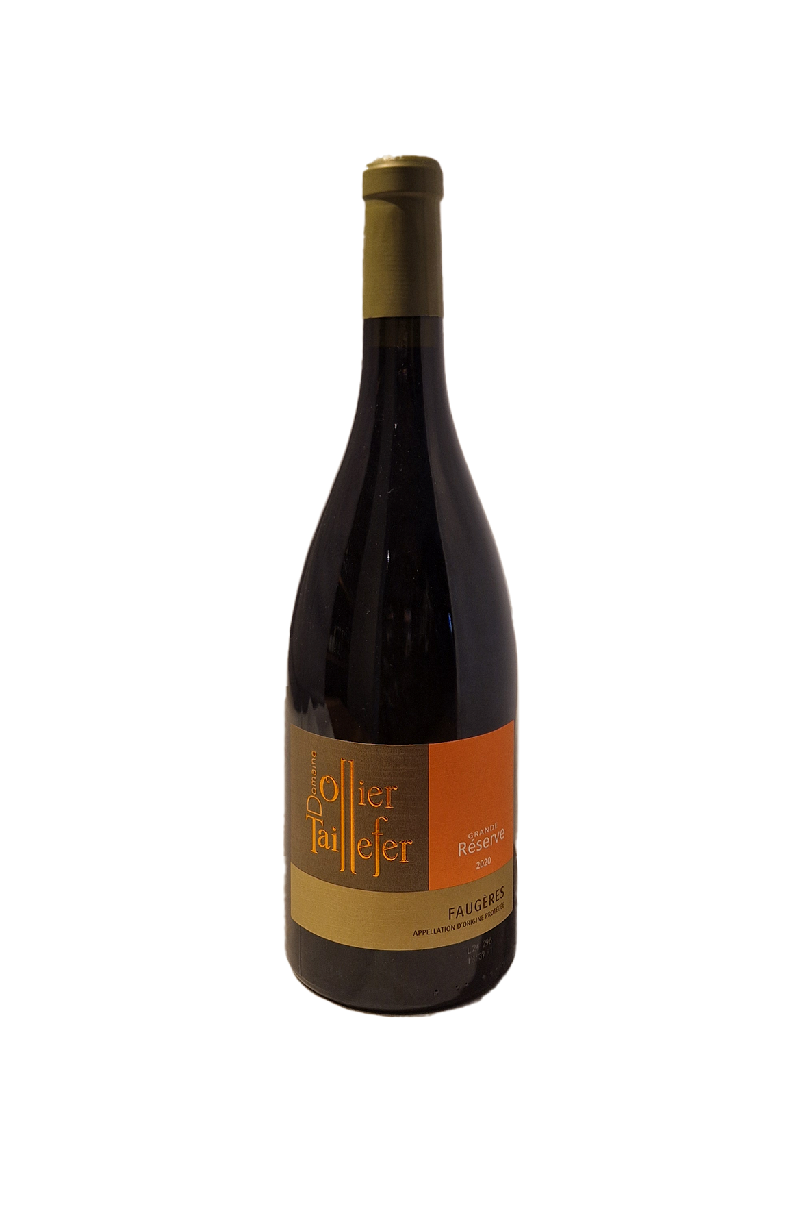 Ollier Taillefer Grande Reserve Faugeres AOP 2020 Øko vinflaske forside