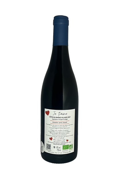 Domaine de la Tête Noire Je T'aime Cotes du Rhone Village 2021 Øko