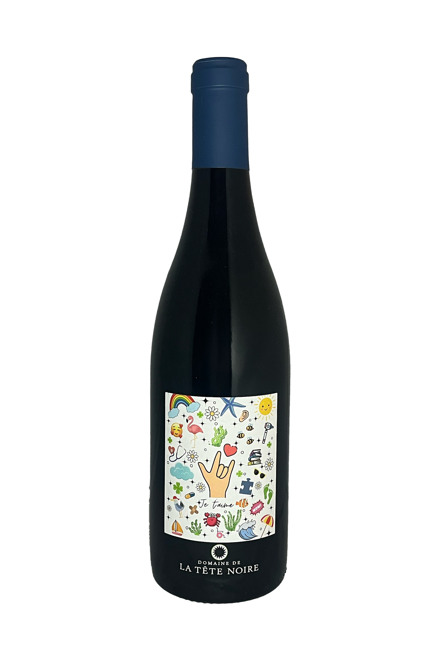 Domaine de la Tête Noire Je T'aime Cotes du Rhone Village 2021 Øko vinflaske