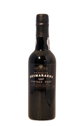 Fonseca Guimaraens Vintage Port 1998 halvflaske frontetiket i mørkt lys.