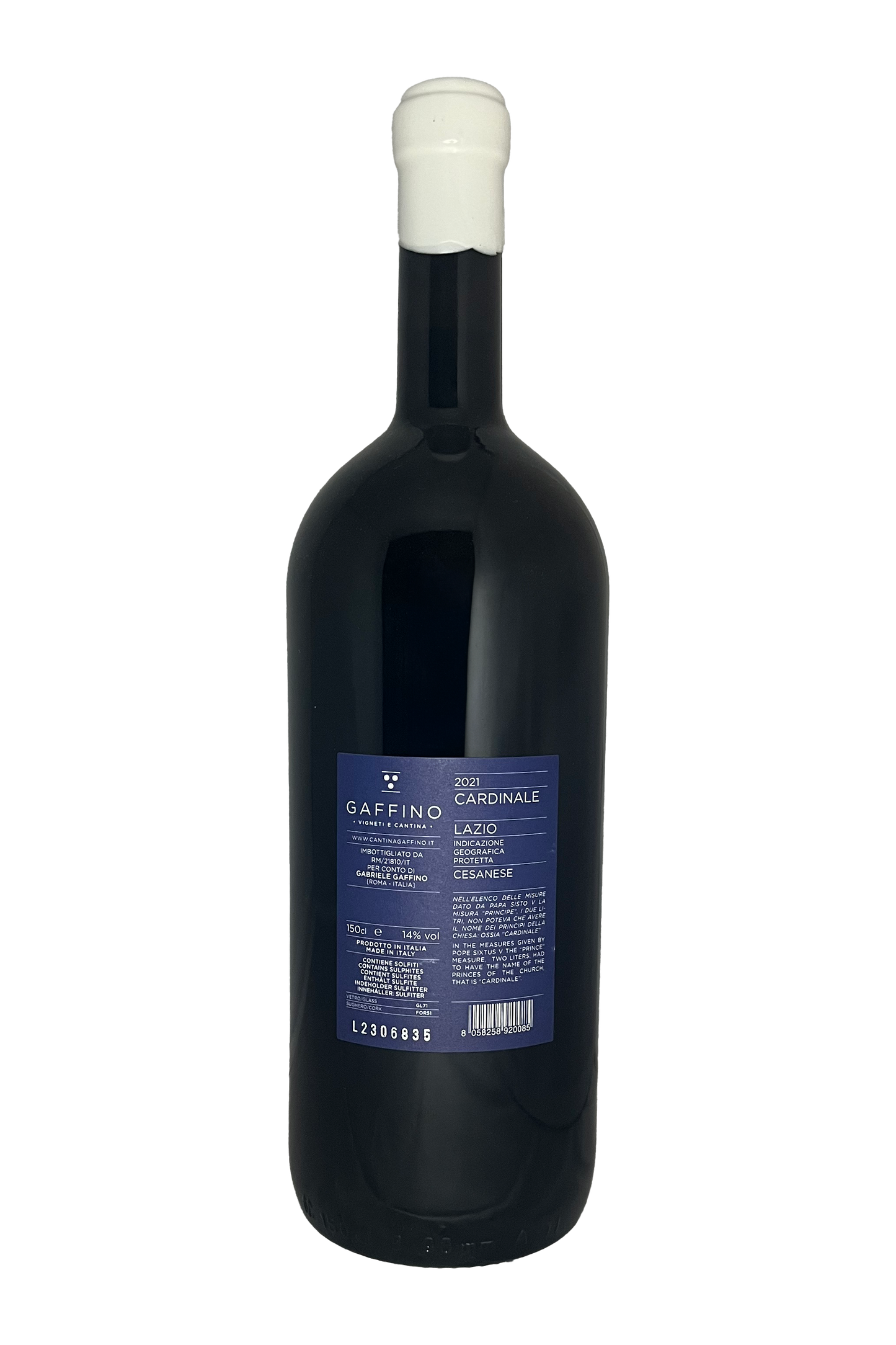 Cantina Gaffino Cardinale Etichetta Blu IGP Lazio Cesanese 2022 magnum