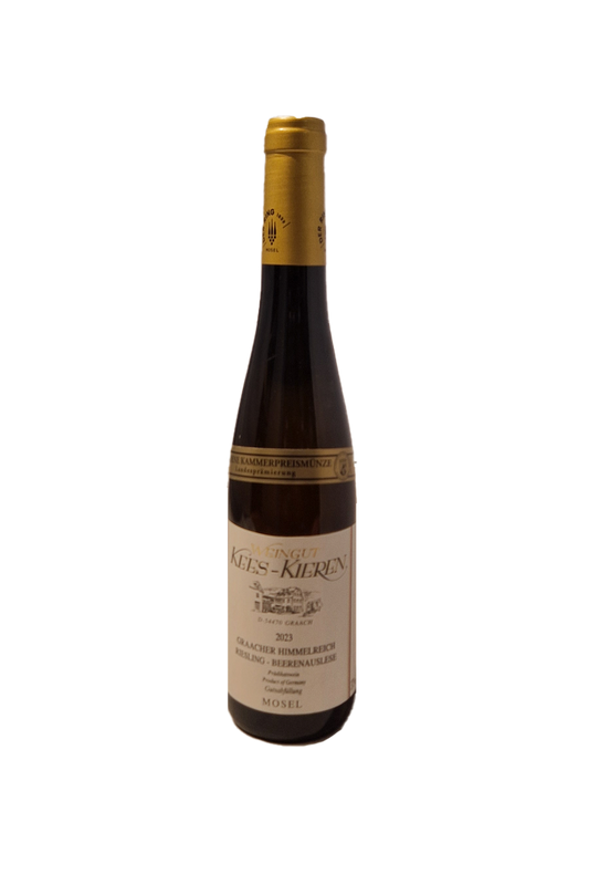Kees-Kieren Graacher Himmelreich Riesling Berenauslese 2023 vinflaske, frontetiket.
