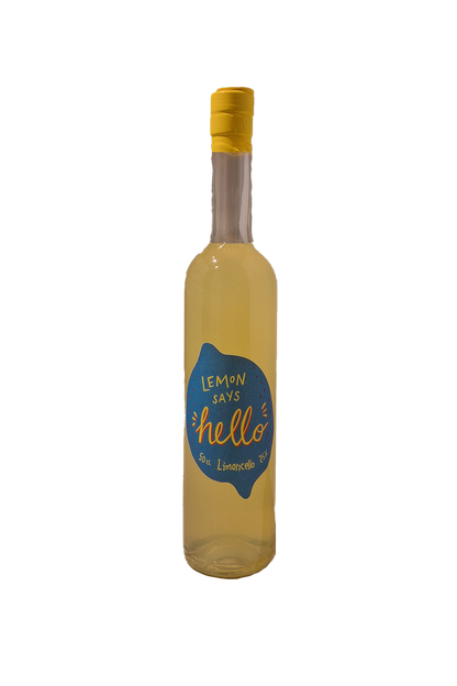 Lemon Says Hello Limoncello flaske set forfra
