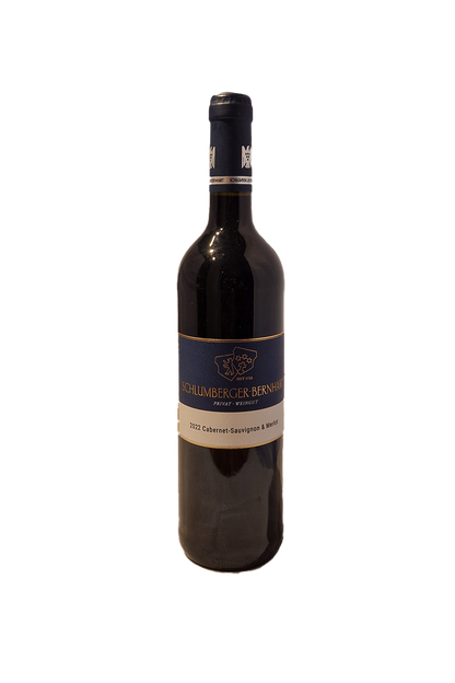 Schlumberger-Bernhart Cabernet-Sauvignon & Merlot 2022 rødvin fra Tyskland, flaske front.