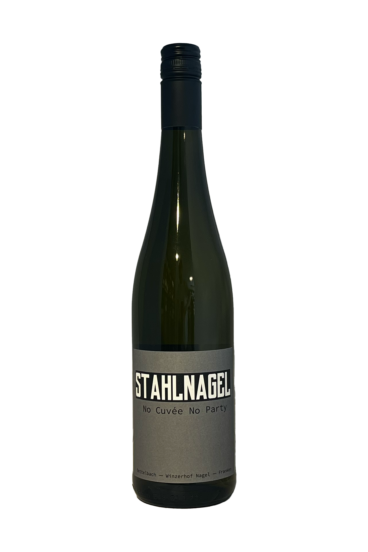 Stahlnagel No Cuvée No Party 2024 vinflaske, frontetiket visning
