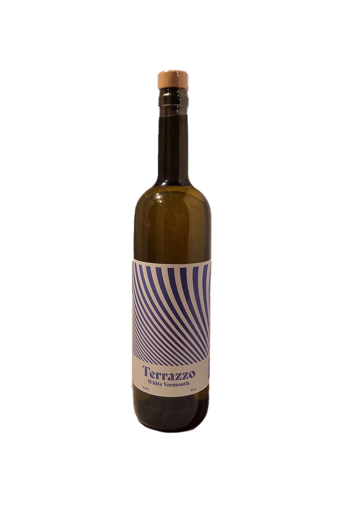 Terrazzo White vermouth flaske front billede hos Handsonwines.dk