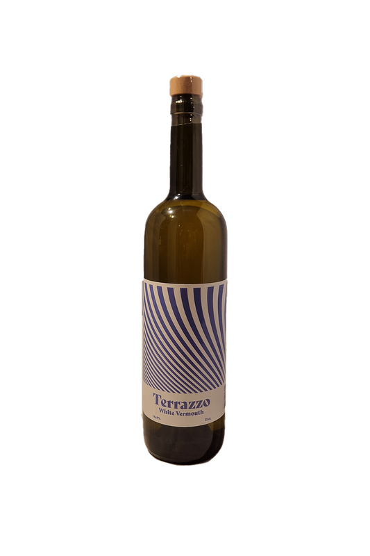 Terrazzo White vermouth flaske front billede hos Handsonwines.dk