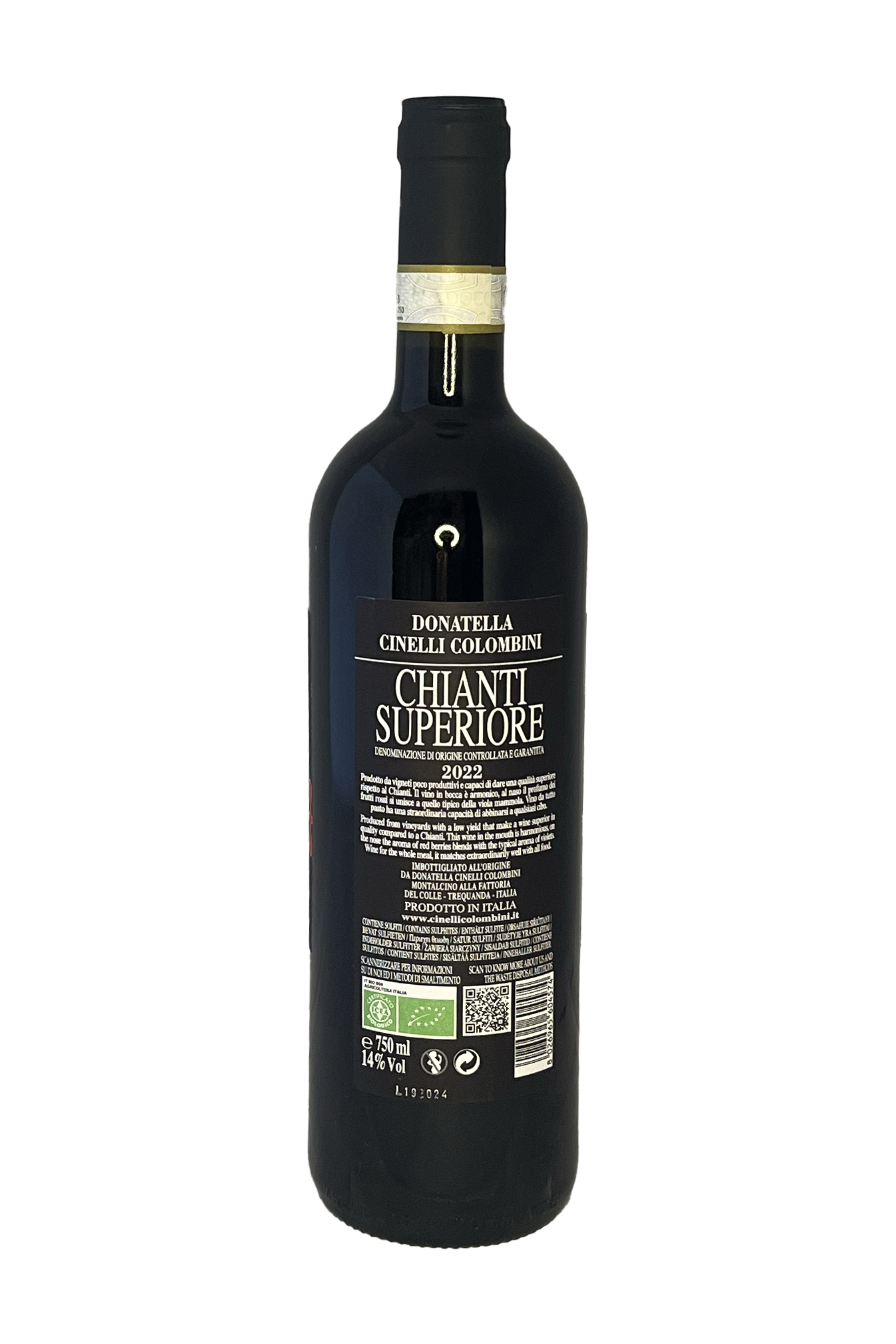 Colombini Fattoria del Colle Chianti Superiore DOCG 2022 Økologisk